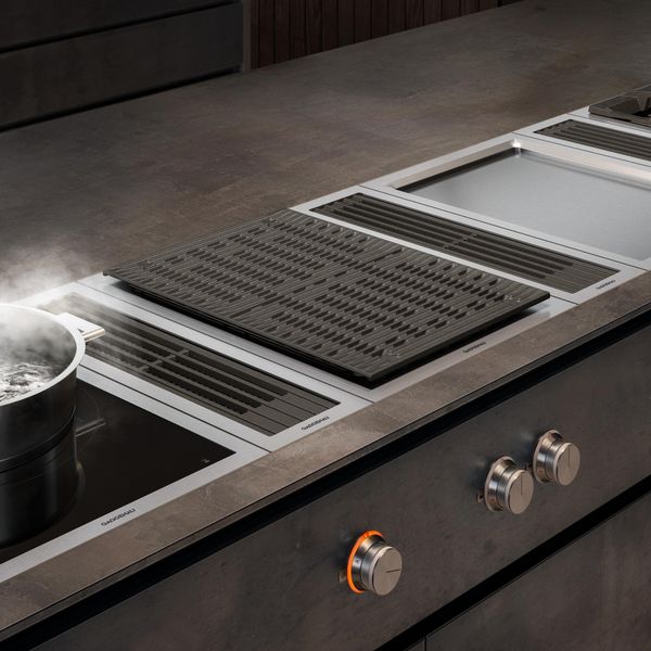 Close up of Gaggenau 400 series vario appliances 