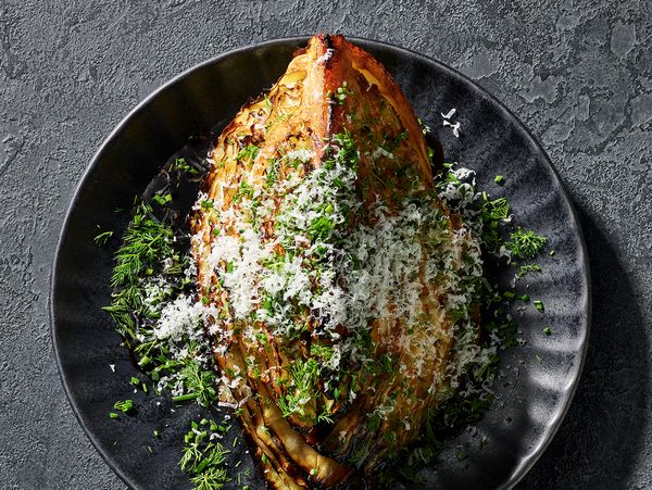 Roasted cabbage with parmesan