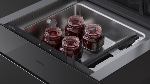 Close-up image of the Gaggenau Minimalistic series vacuuming drawer