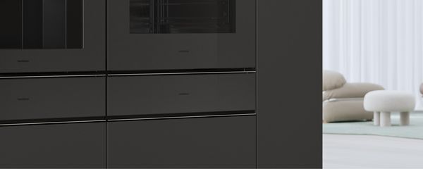 Gaggenau Minimalistic series culinary warming drawer in an open plan kitchen
