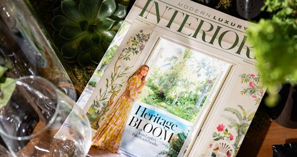 The cover of the latest issue of Modern Luxury Interiors. 