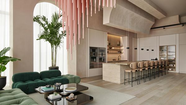 Beach colour scheme surrounds the Gaggenau appliances in the new Miami Flagship showroom