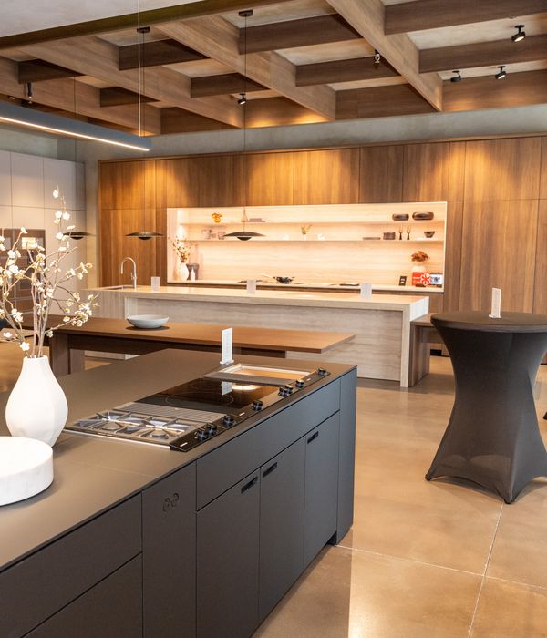 The Gaggenau Houston showroom, set up and ready for guests to arrive.