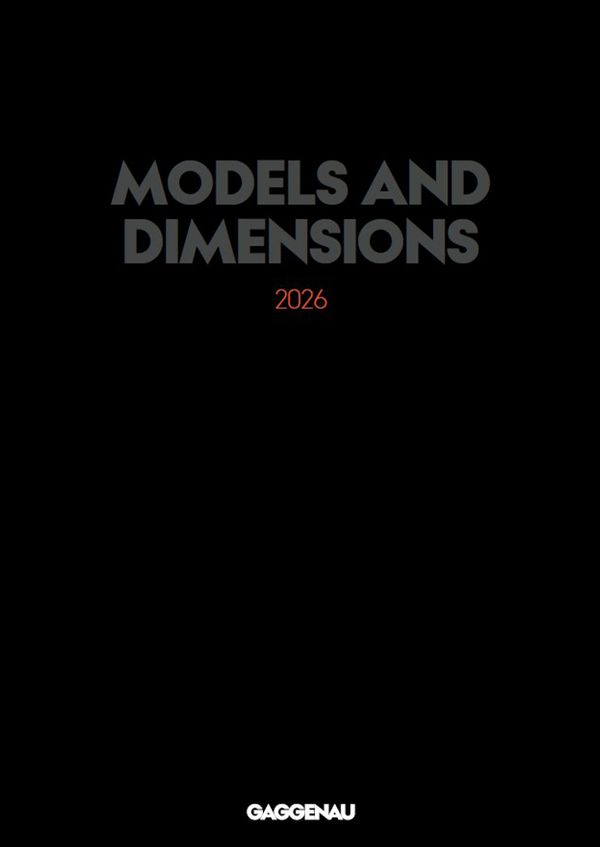 brochure with all gaggenau appliance models dimensions and installation notes