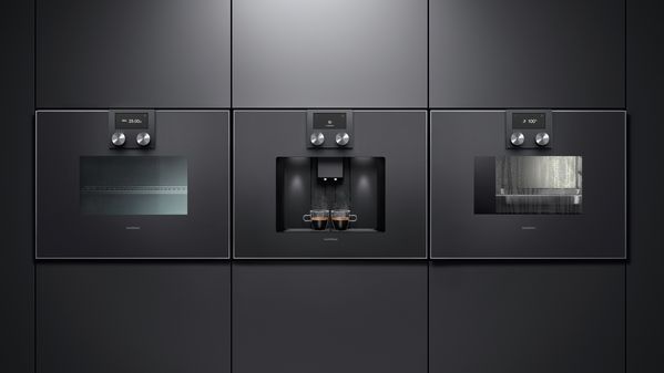 400 series coffee machine combi microwave and combi steam oven in gaggenau anthracite
