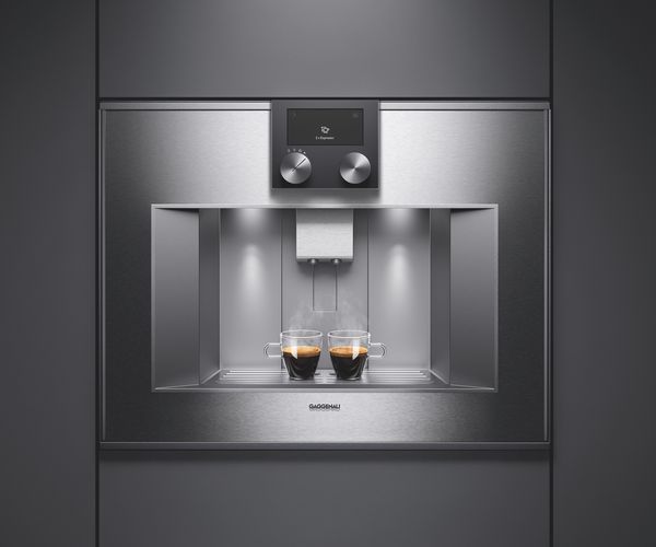 coffee machine 400 series in stainless steel backed door