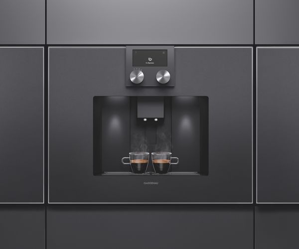 coffee machine 400 series in gaggenau anthracite