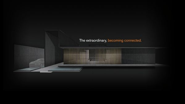 Concept drawing of the Gaggenau stand for EuroCucina 2018  