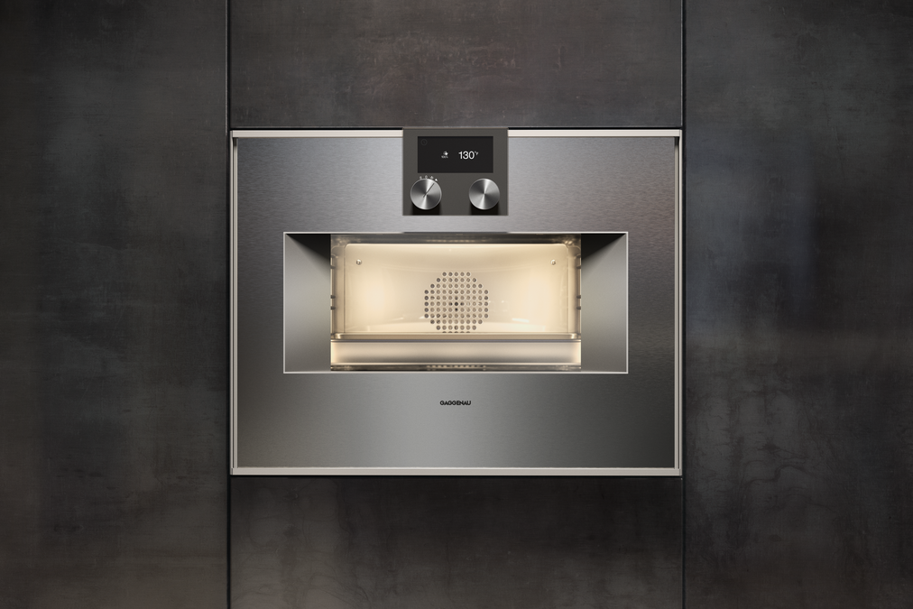 400 series Built-in compact oven with steam function 60 x 45 cm Door hinge: Right, Stainless steel behind glass BS450111 BS450111-9