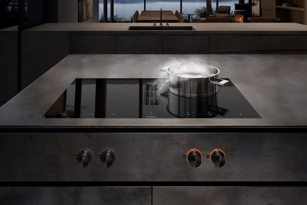 400 series Flex induction cooktop with integrated ventilation system 90 cm CV492105 CV492105-2