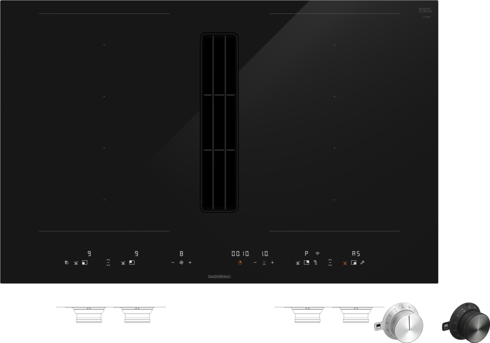 400 series Flex induction cooktop with integrated ventilation system 80 cm CV482105 CV482105-1