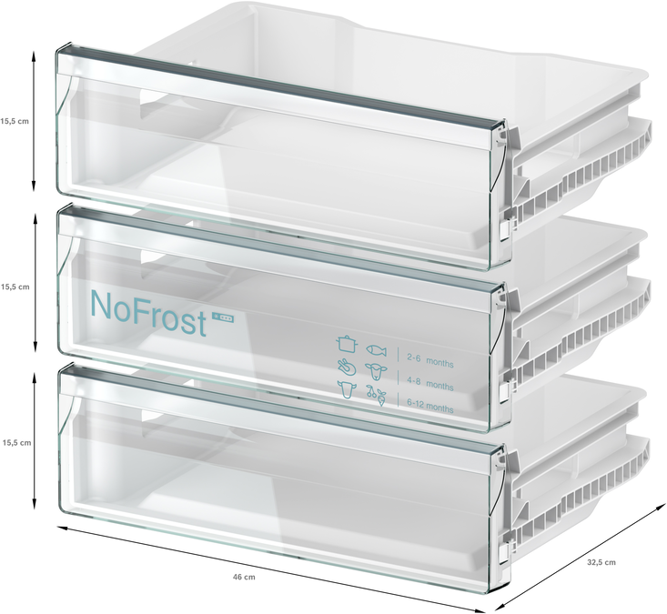 Serie 200 Einbau-Gefrierschrank 82 x 59.8 cm Flachscharnier mit Softeinzug RF202180 RF202180-2