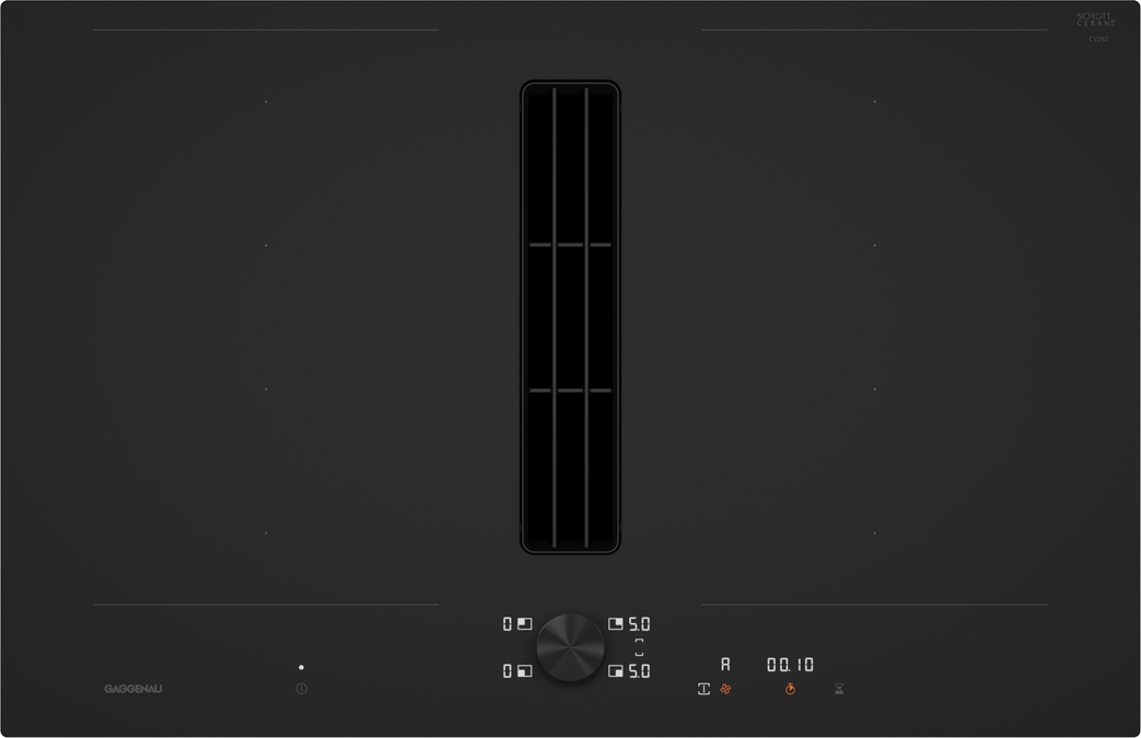 200 series Flex induction cooktop with integrated ventilation system 80 cm matte finish CV282101M CV282101M-1