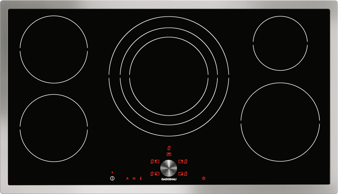 Induction cooktop Stainless steel frame Width 90 cm CI491113 CI491113-1