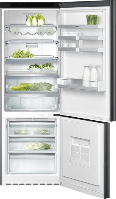 200 series Freestanding Fridge-freezer (Bottom freezer), glass door 200 x 70 cm Stainless steel RB292311 RB292311-1