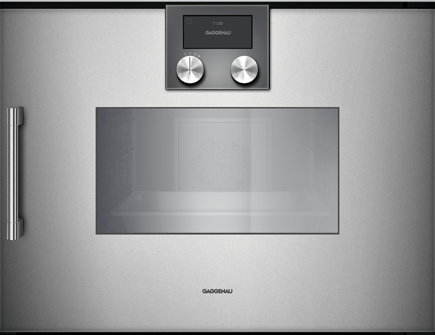 200 Series Built-in compact oven with steam function 60 x 45 cm Door hinge: Right, Metallic BSP250110 BSP250110-1