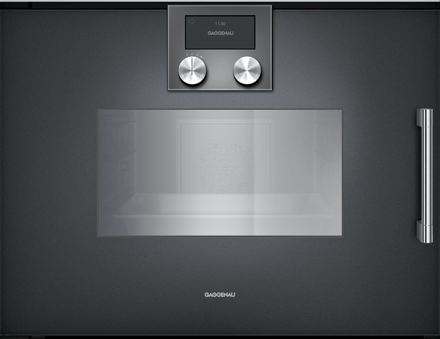 200 series Combi-steam oven Gaggenau Anthracite, width 60 cm, Door hinge: Left BSP251100 BSP251100-1