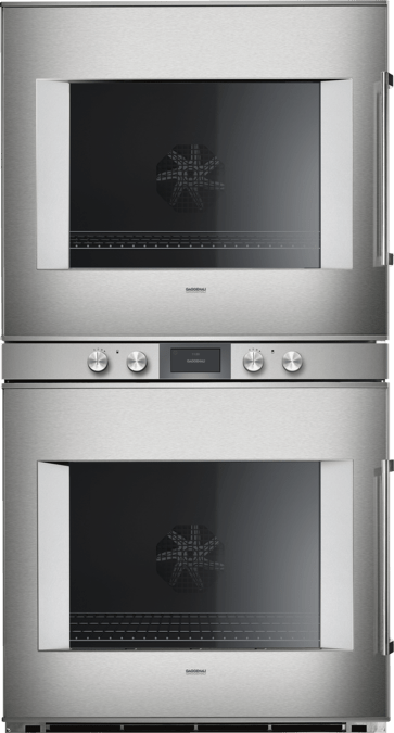 Double oven 400 series Stainless steel-backed full glass door Width 76 cm Left-hinged BX481110 BX481110-1