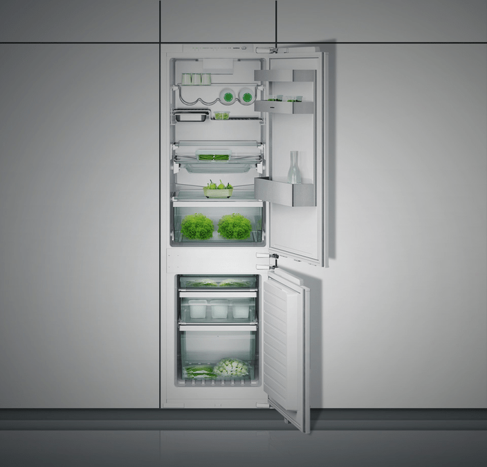 200 series Vario built-in fridge-freezer with freezer at bottom 177.2 x 55.6 cm soft close flat hinge RB287203 RB287203-2