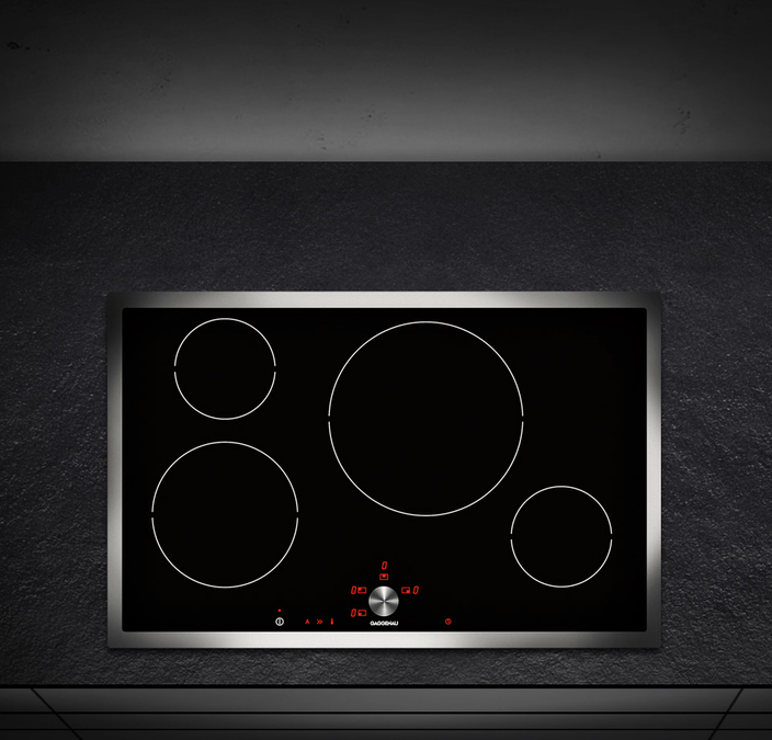 Induction cooktop Stainless steel frame Width 80 cm CI481112 CI481112-2
