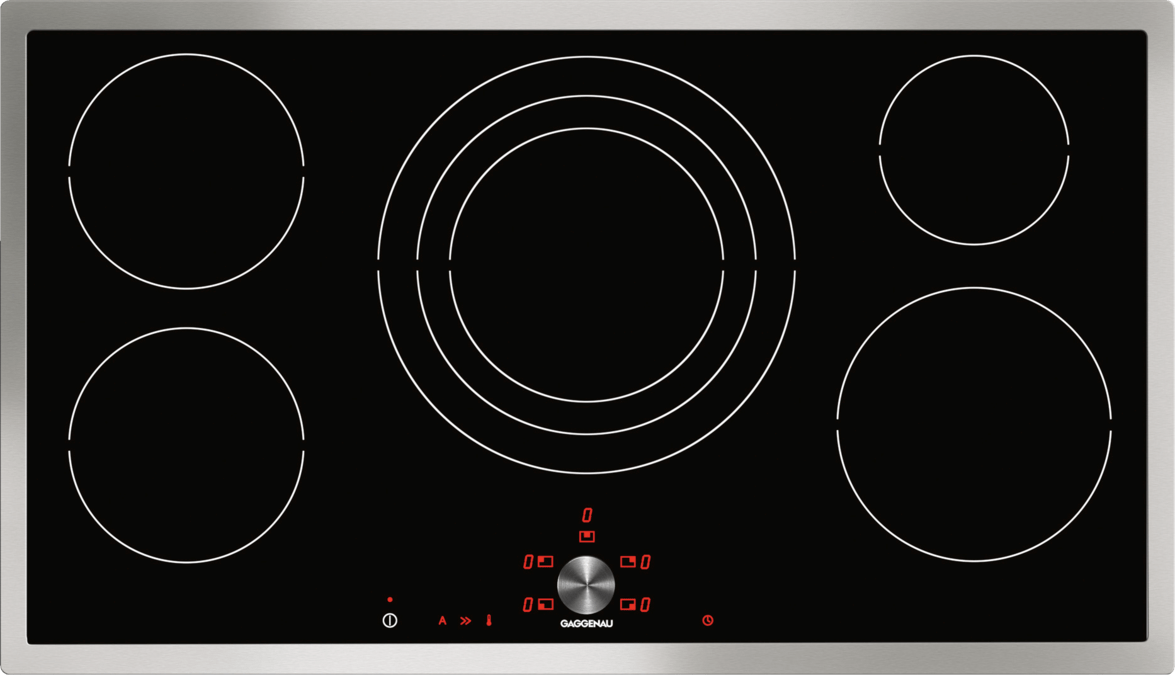 Induction cooktop Stainless steel frame Width 90 cm CI491113 CI491113-2