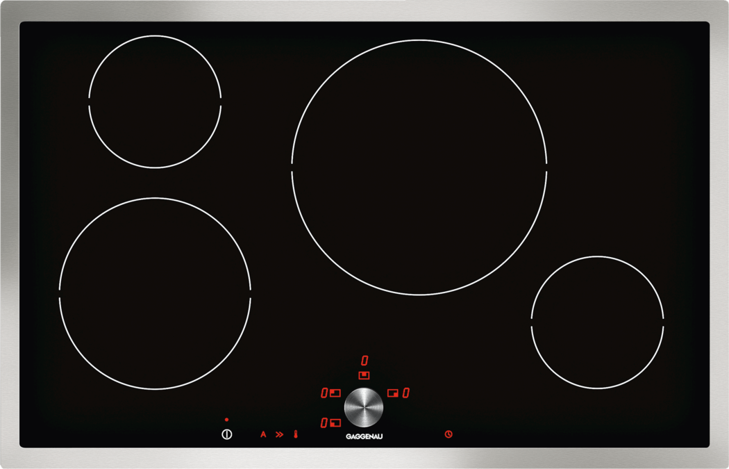 Induction cooktop Stainless steel frame Width 80 cm CI481112 CI481112-4