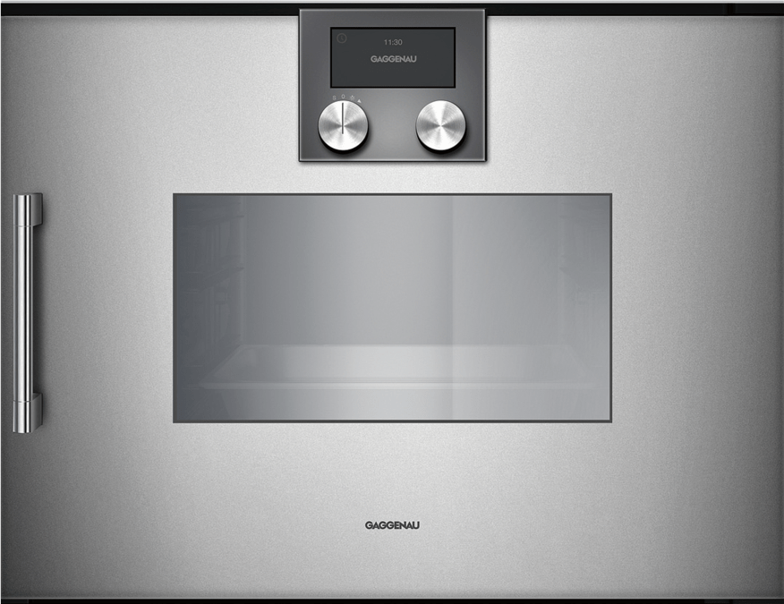 200 series Steam oven 60 x 45 cm Door hinge: Right, Gaggenau Metallic BSP220110 BSP220110-2