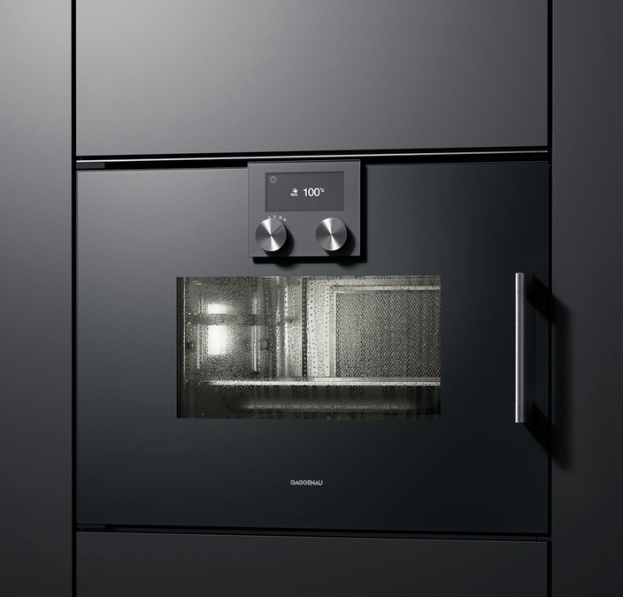 200 series Combi-steam oven Gaggenau Anthracite, width 60 cm, Door hinge: Left BSP251100 BSP251100-3