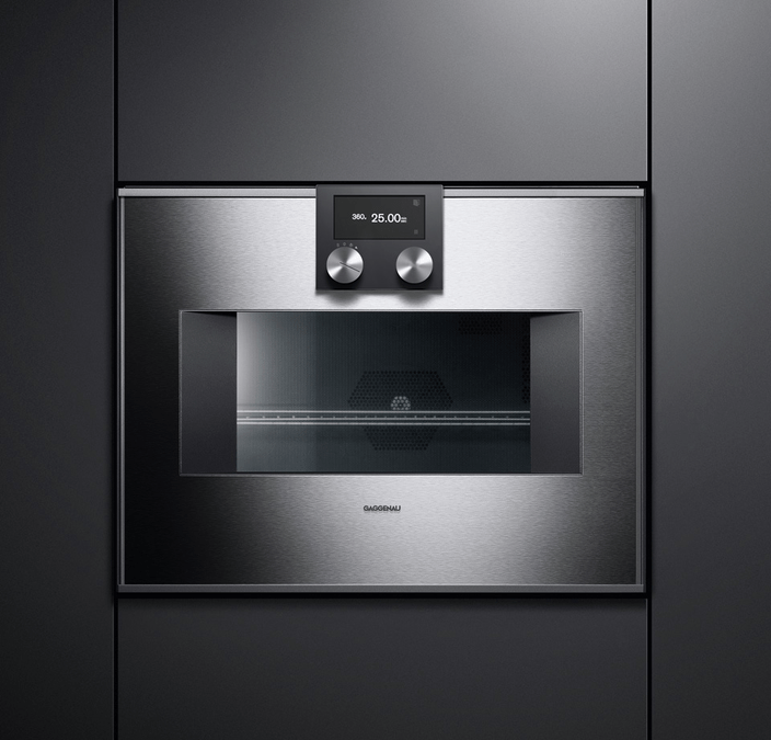 400 series Combi-microwave oven 60 x 45 cm Door hinge: Right, Stainless steel behind glass BM450110 BM450110-4