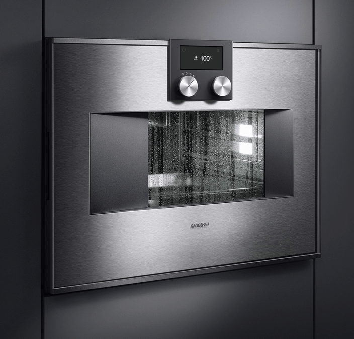 400 series Forno CombiVapore 60 x 45 cm Cerniera porta: a sinistra, Stainless steel-backed full glass door BS471111 BS471111-2