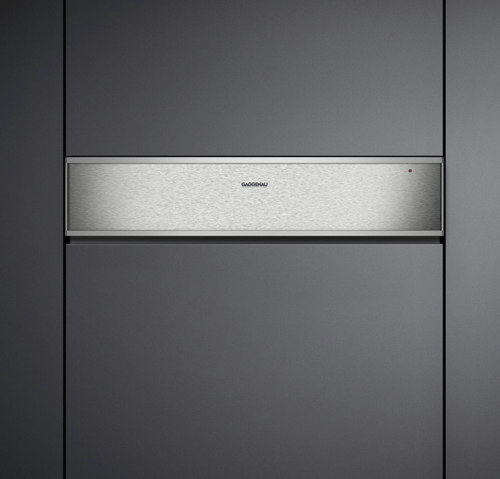 Serie 400 Wärmeschublade 60 x 14 cm Edelstahl-hinterlegte Vollglastür WS461110 WS461110-2