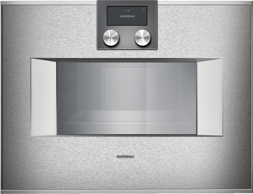 400 series Built-in compact oven with steam function 60 x 45 cm Door hinge: Right, Stainless steel behind glass BS450110 BS450110-3