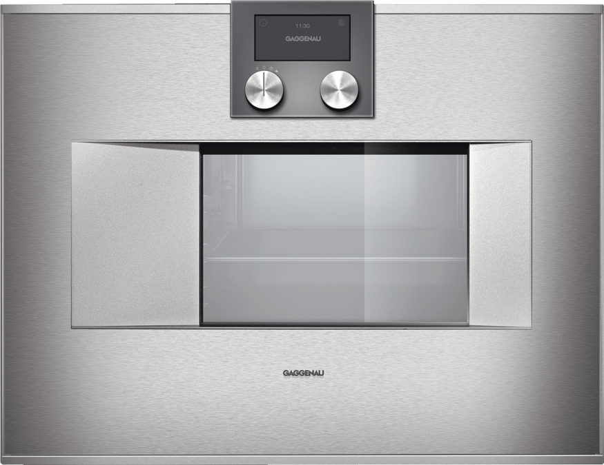 400 series Built-in compact oven with steam function 60 x 45 cm Door hinge: Right, Stainless steel behind glass BS470111 BS470111-3