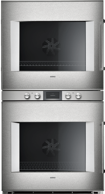Double oven 400 series Stainless steel-backed full glass door Width 76 cm Left-hinged BX481110 BX481110-2