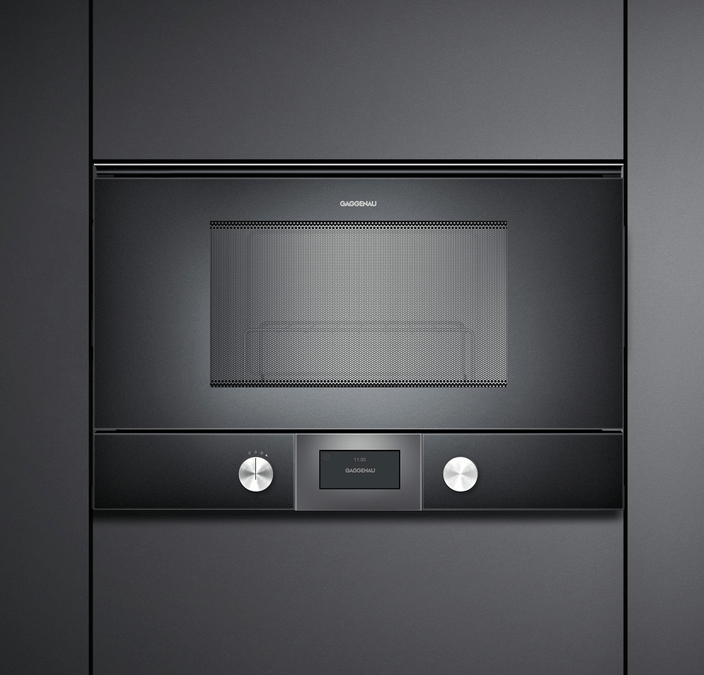 200 series Built-in Microwave Door hinge: Left, Gaggenau Anthracite BMP225100 BMP225100-3