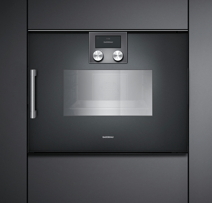 200 series Combi-steam oven Gaggenau Anthracite, width 60 cm, Door hinge: Right BSP250100 BSP250100-3