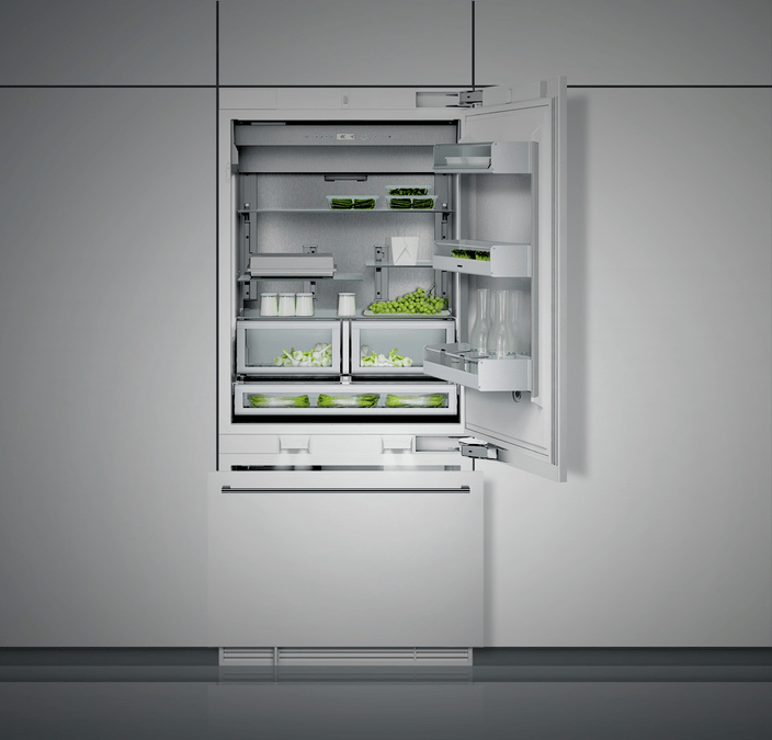 400 series Vario built-in fridge-freezer with freezer at bottom 212.5 x 90.8 cm flat hinge RB492301 RB492301-2