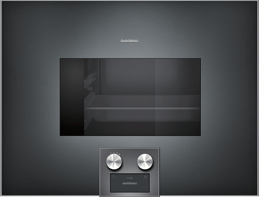 400 series Built-in compact oven with steam function 60 x 45 cm Door hinge: Right, Anthracite  BS474101 BS474101-2
