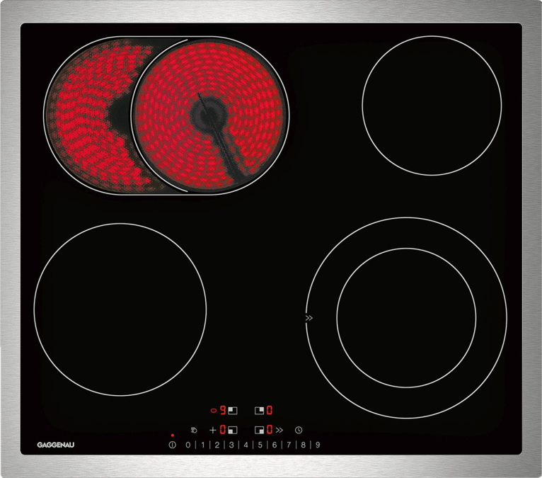 Glass Ceramic Cooktop Stainless Steel Frame 200 Series