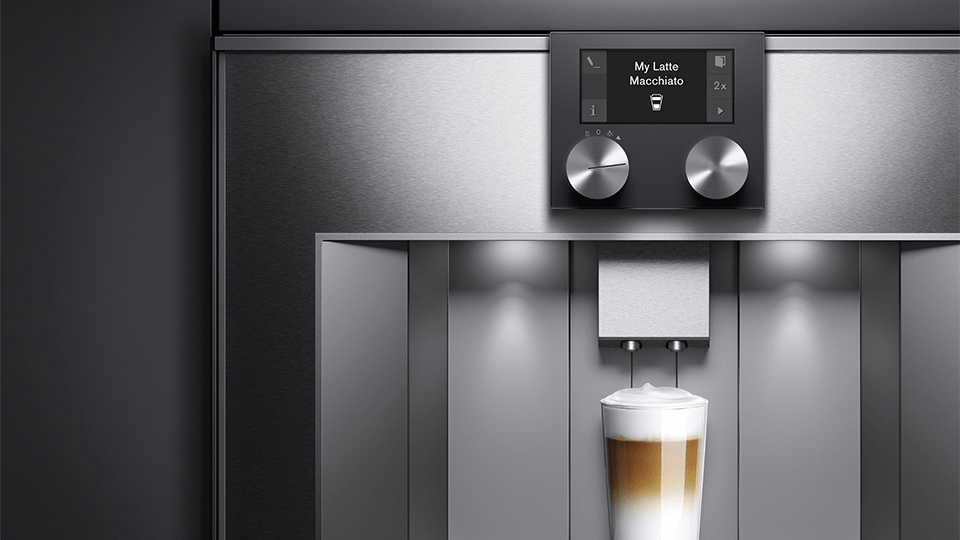 400 series Built-In Fully Automatic Coffee Machine 60 x 45 cm Stainless steel-backed full glass door CM450111 CM450111-4