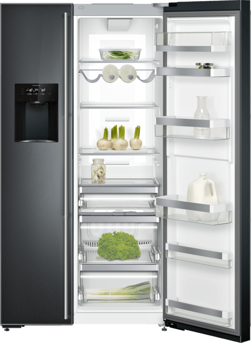 200 series Side-by-side fridge-freezer 175.6 x 91.2 cm Black RS295355 RS295355-1