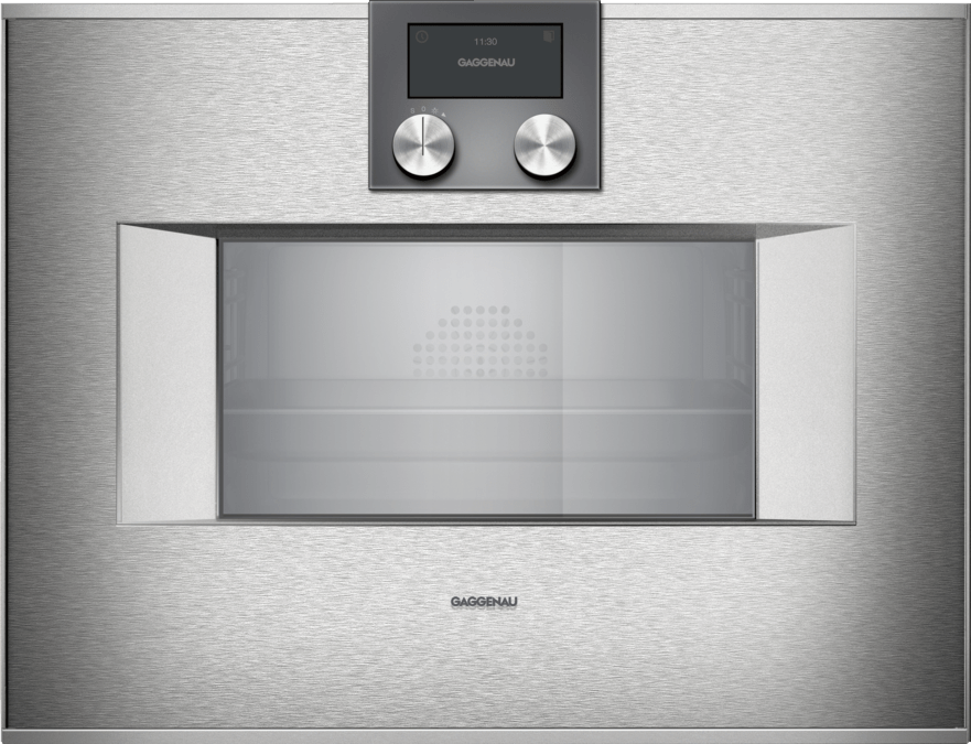 400 series Built-in compact oven with steam function 60 x 45 cm Door hinge: Right, Stainless steel behind glass BS450111 BS450111-1