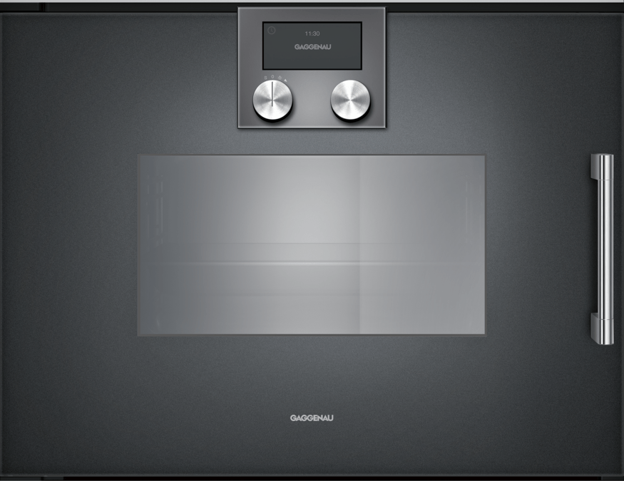 200 series Steam oven 60 x 45 cm Door hinge: Left, Gaggenau Anthracite BSP221101 BSP221101-1