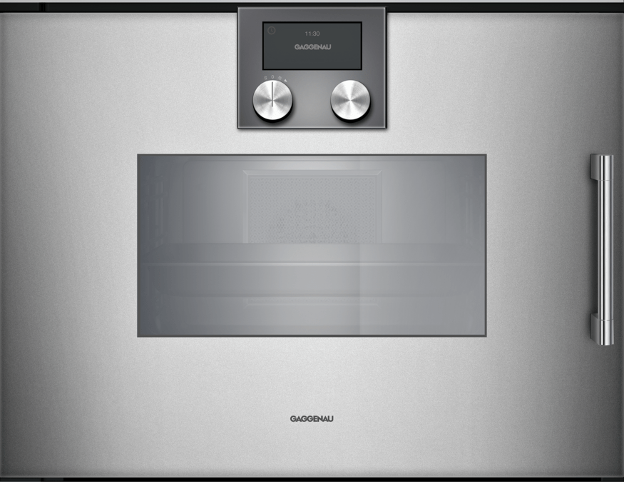 200 Series Built-in compact oven with steam function 60 x 45 cm Door hinge: Left, Metallic BSP251111 BSP251111-1