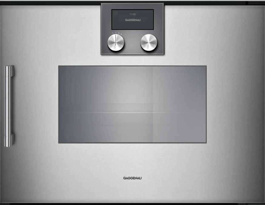 200 series Steam oven 60 x 45 cm Door hinge: Right, Gaggenau Metallic BSP220111 BSP220111-1