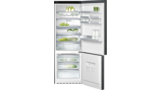 200 series Free-standing fridge-freezer with freezer at bottom, glass door 200 x 70 cm Stainless steel RB292311 RB292311-1
