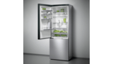 200 series Free-standing fridge-freezer with freezer at bottom, glass door 200 x 70 cm Stainless steel RB292311 RB292311-5