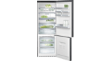 200 series Free-standing fridge-freezer with freezer at bottom, glass door 200 x 70 cm Stainless steel RB292311 RB292311-4