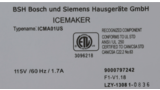 Ice maker ice maker complete with new motor + new SW + sticker (US) for freezer with 2 valve - improved parameter for IM setting 00702092 00702092-4
