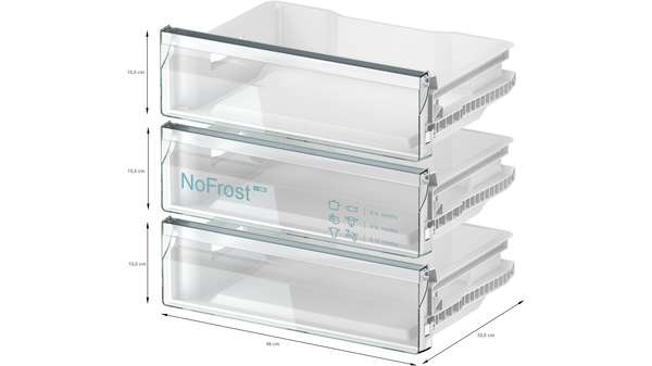 Serie 200 Einbau-Gefrierschrank 82 x 59.8 cm Flachscharnier mit Softeinzug RF202180 RF202180-2